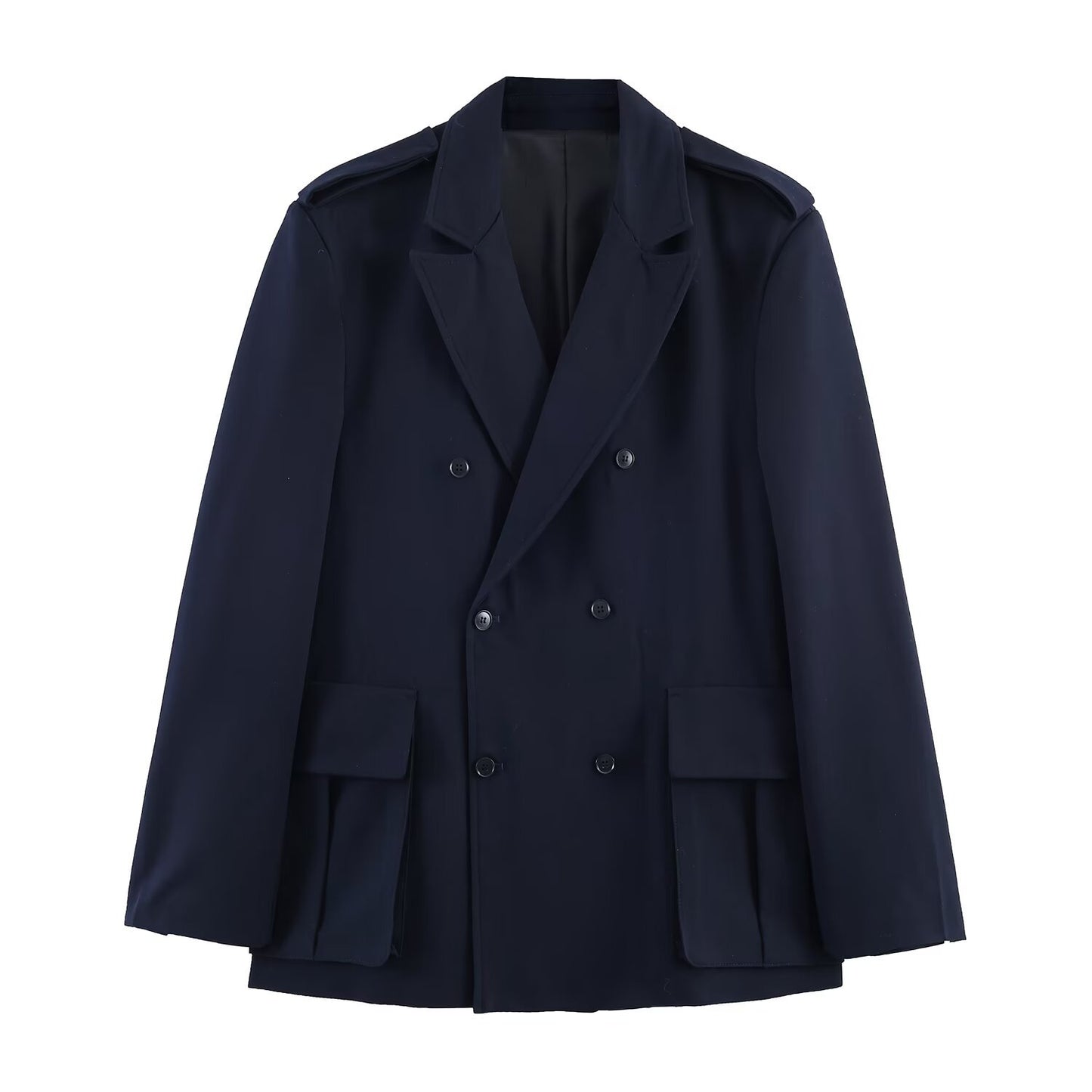 Comfortable and Versatile Oversized Pocket Loose Blazer for Women