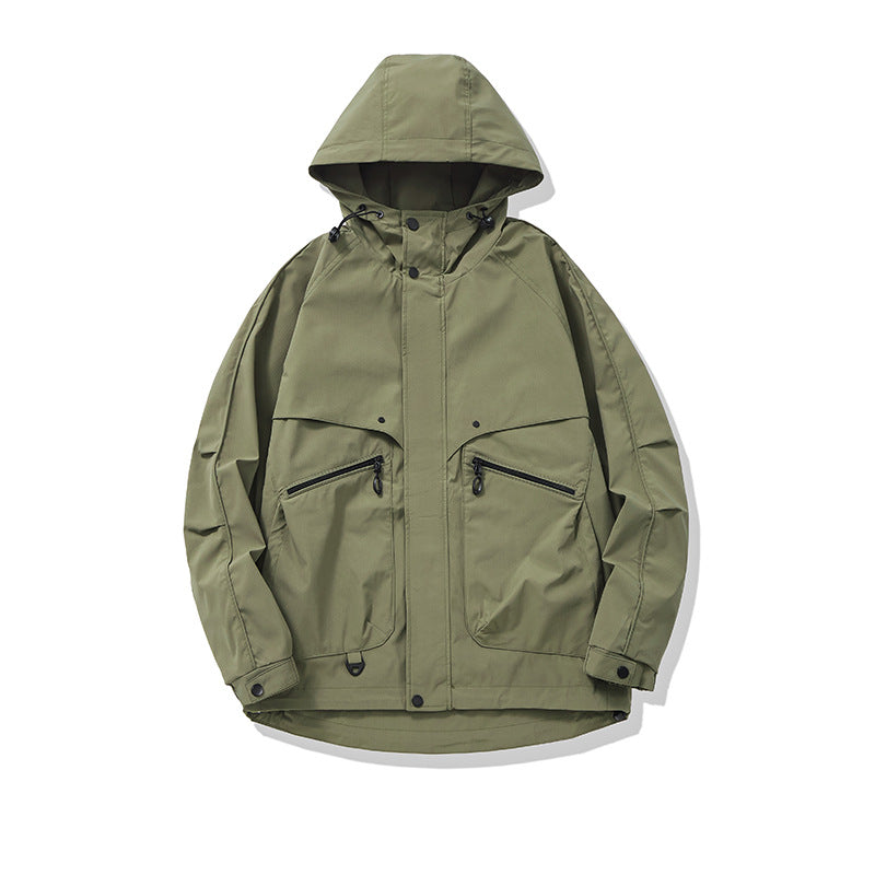 Streetwear Style Designer Oversized Hooded Cargo Jacket