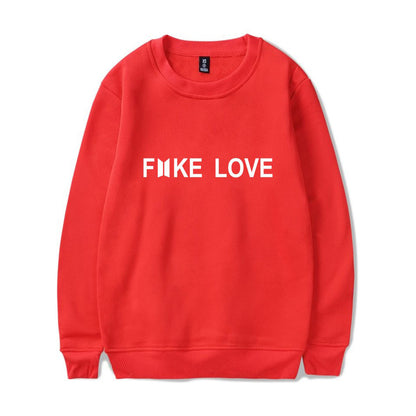 BTS Hoodies Women Kpop Fake Love Clothes Pullovers Casual Long Sleeve Sweatshirt Oversized Sweatshirt