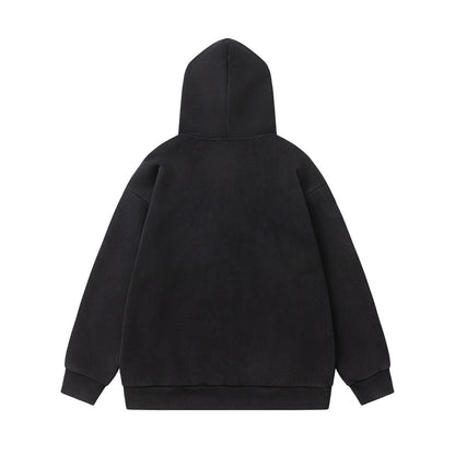 Fake two V-neck hoodies