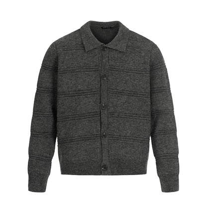 Casual Solid Color Unisex Knit Cardigan Men's Loose Oversized Sweater Street  Style