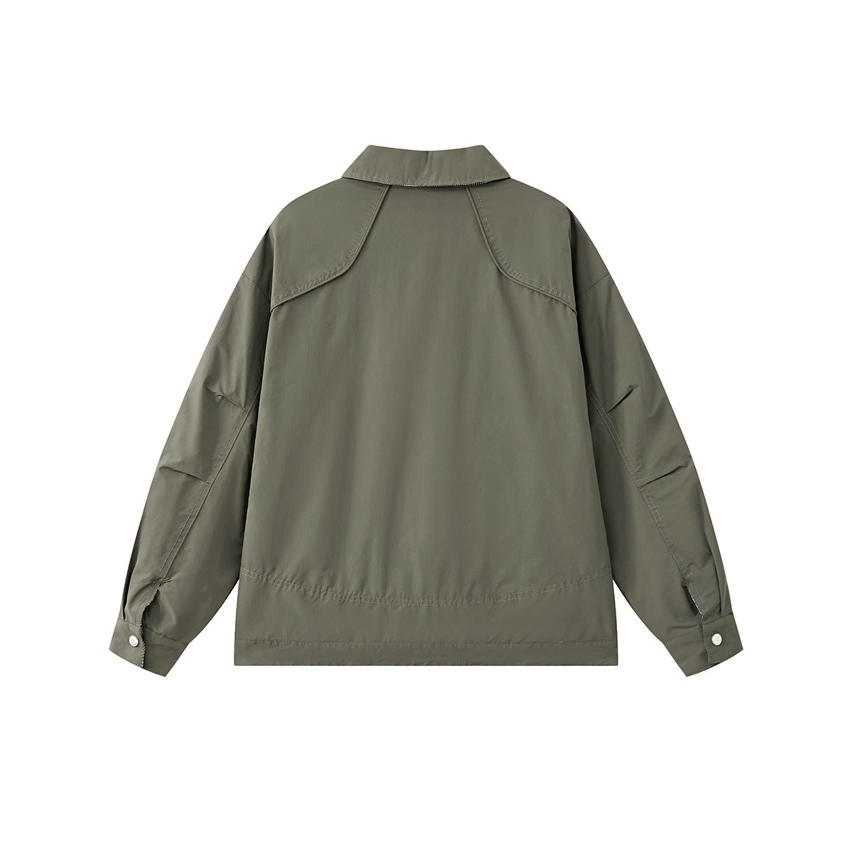 Oversized Pocket Work Coach Jacket Reversible Plaid Outerwear Unisex