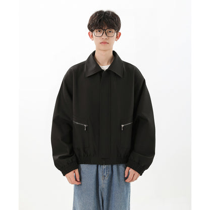 Design Cleanfit Retro Oversized Utility Jacket Unisex Short Outerwear