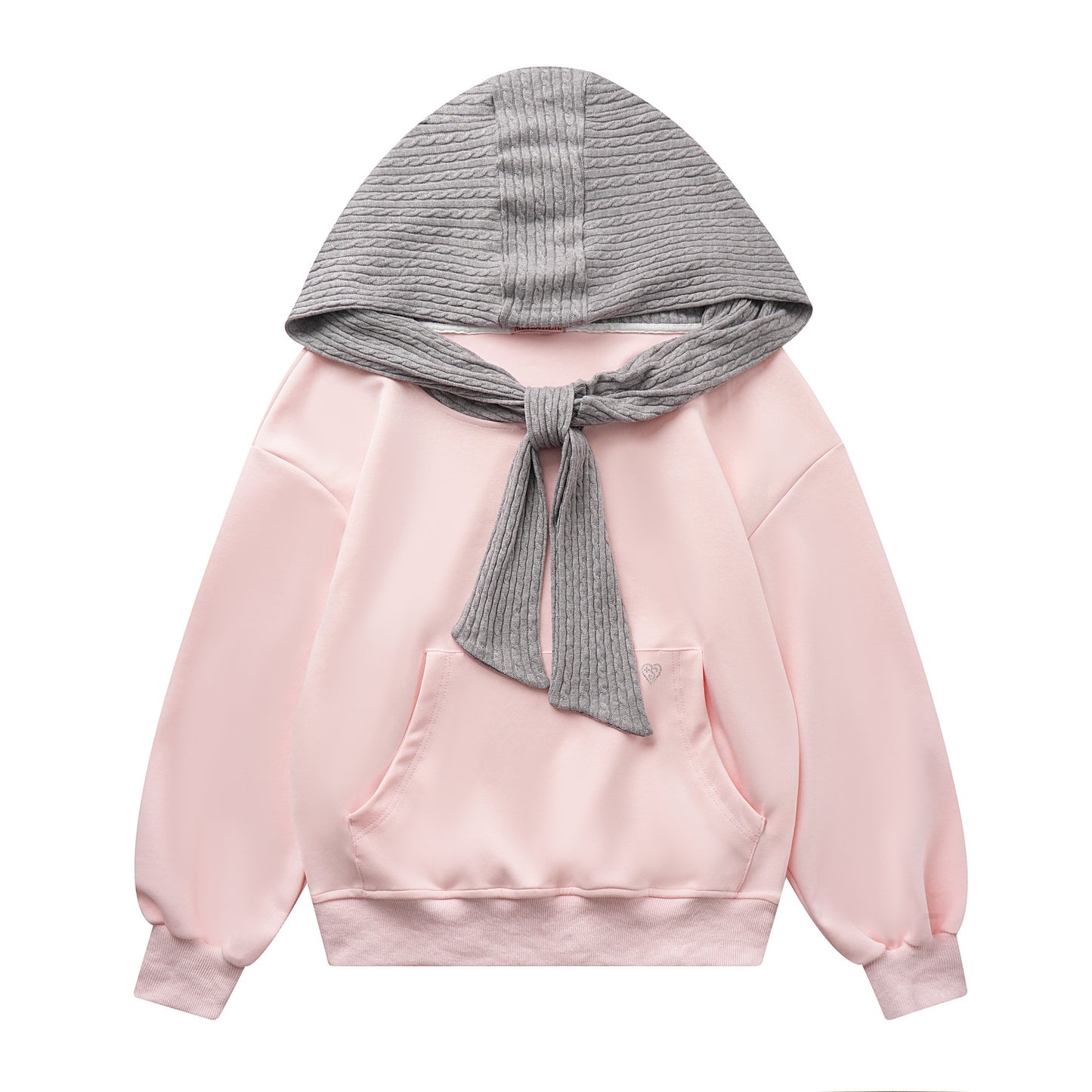 Fake two shawl hooded hoodies for women