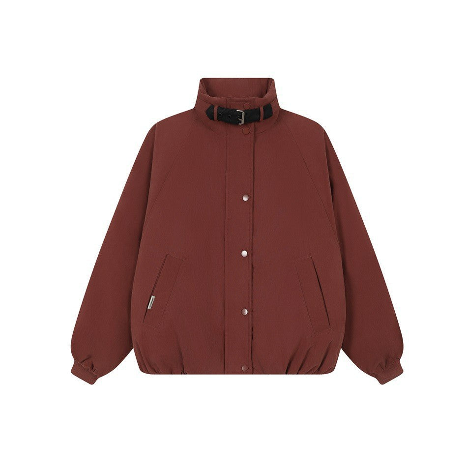 Design Oversized Cotton Coat Unisex Stand Collar Cotton Jacket Hunting Outerwear