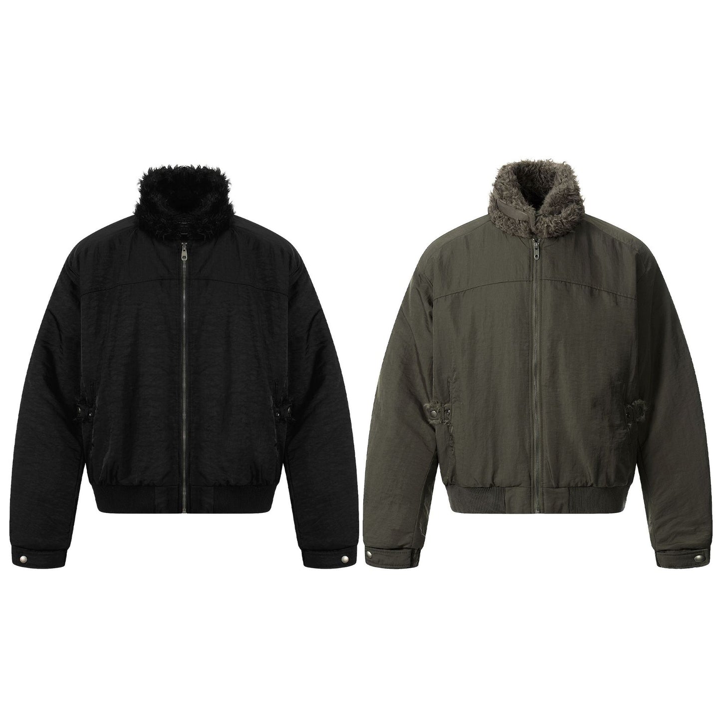 Oversized Short Cleanfit Thick Flight Cotton Jacket