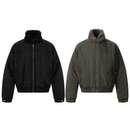 Oversized Short Cleanfit Thick Flight Cotton Jacket