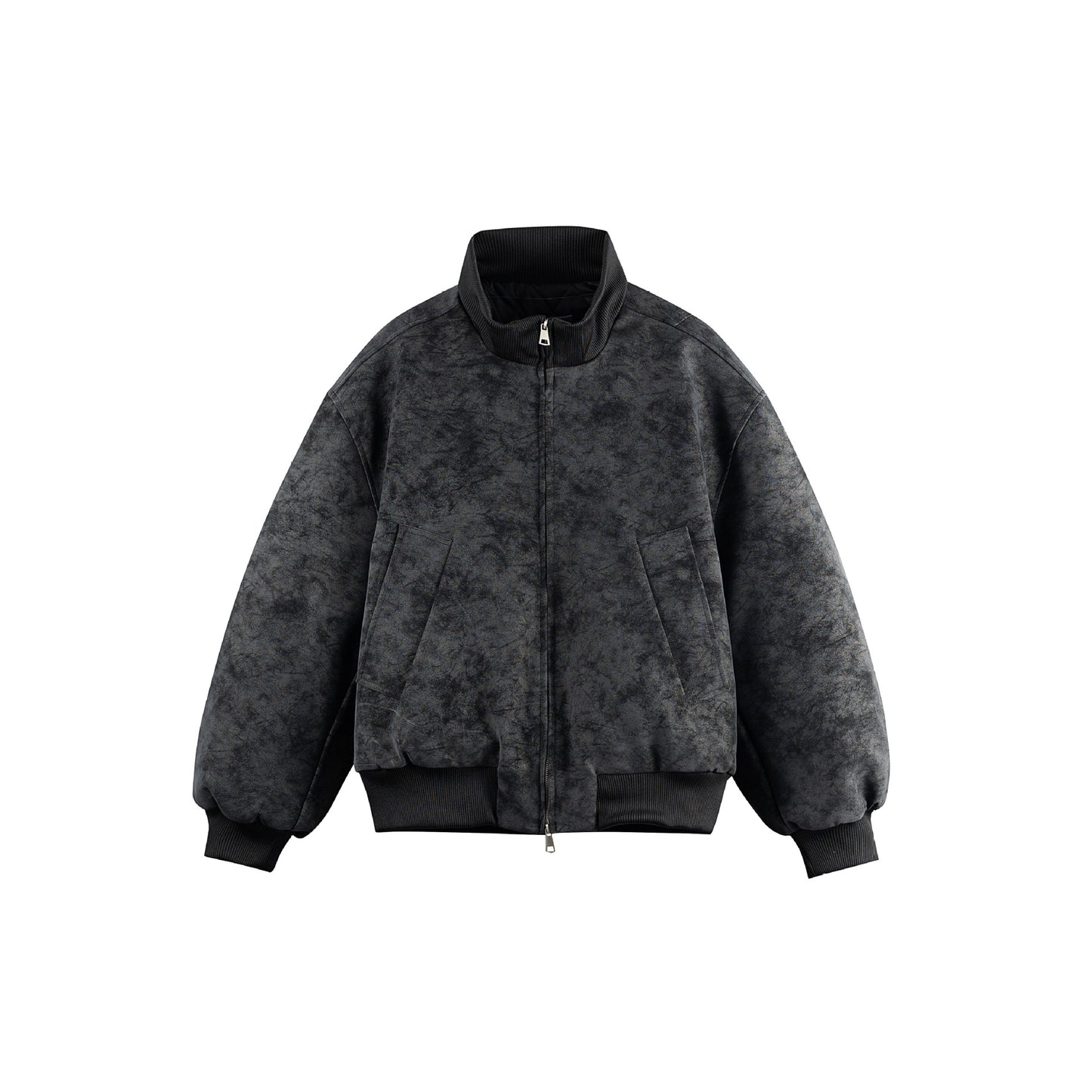 Oversized Stand-up Collar Cotton Coat Unisex Trendy Motorcycle Warm Jacket