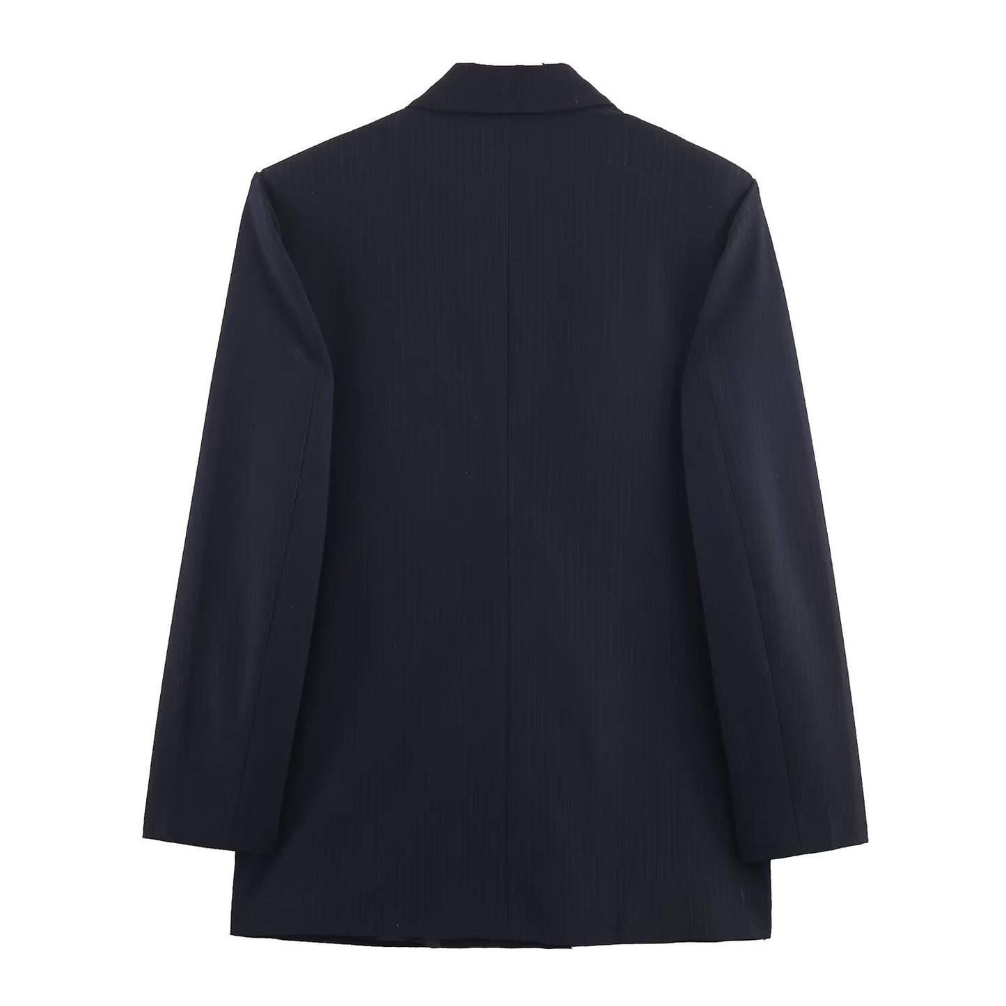 Double breasted oversized slim striped suit jacket