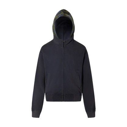 Style Retro High-End Minimalist Patchwork Design Unisex Heavyweight Oversized Hoodie Sweatshirt
