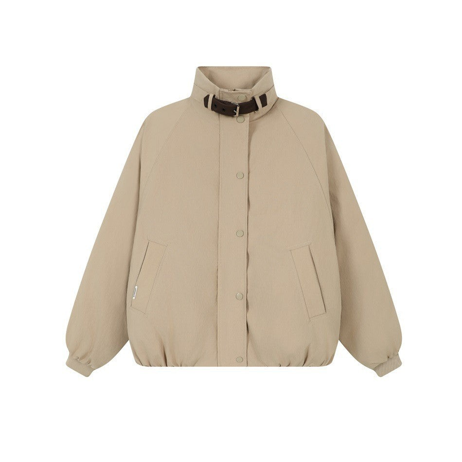 Design Oversized Cotton Coat Unisex Stand Collar Cotton Jacket Hunting Outerwear