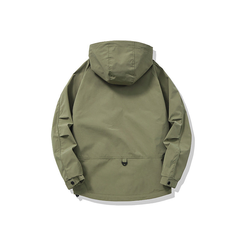 Streetwear Style Designer Oversized Hooded Cargo Jacket
