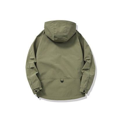 Streetwear Style Designer Oversized Hooded Cargo Jacket