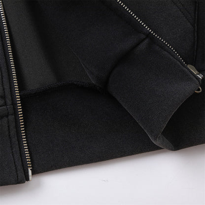 Fake two V-neck hoodies
