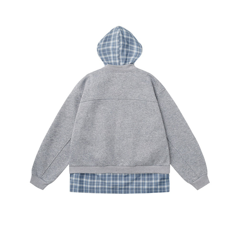 Fake two hooded cardigans and hoodies