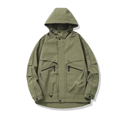 Streetwear Style Designer Oversized Hooded Cargo Jacket