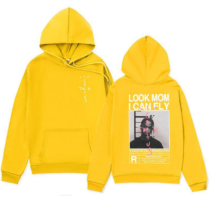 Spring and Autumn Plush Cross border Men's JACK Series Hoodies LOOK MOMICAN FLY Hoodies Hoodies