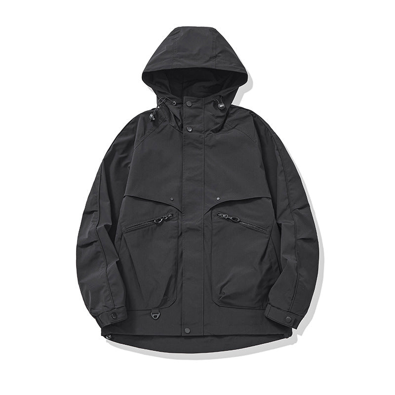 Streetwear Style Designer Oversized Hooded Cargo Jacket