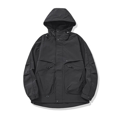 Streetwear Style Designer Oversized Hooded Cargo Jacket