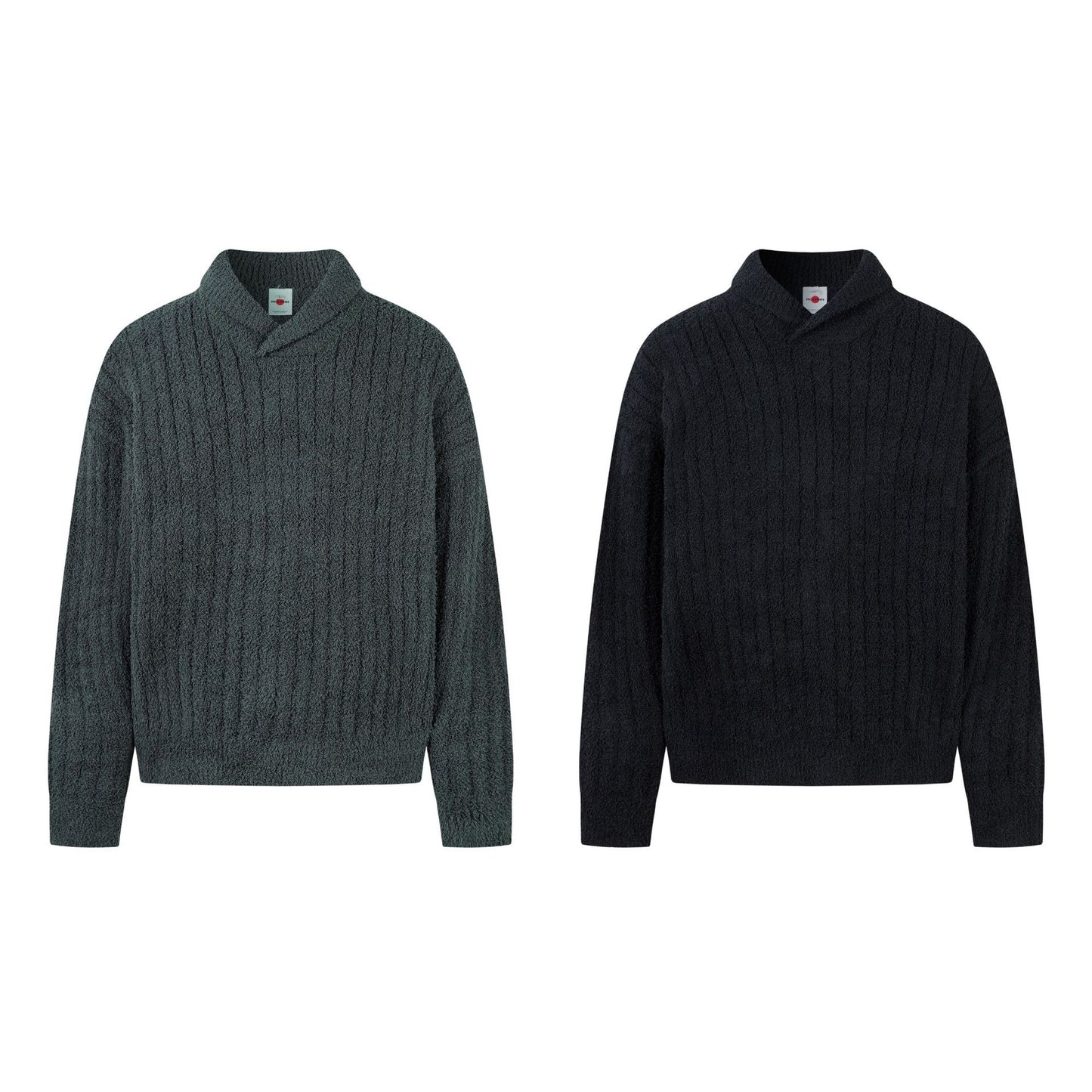 Casual Solid Color Unisex Loose Knit Sweater Men's Street Oversized Pullover