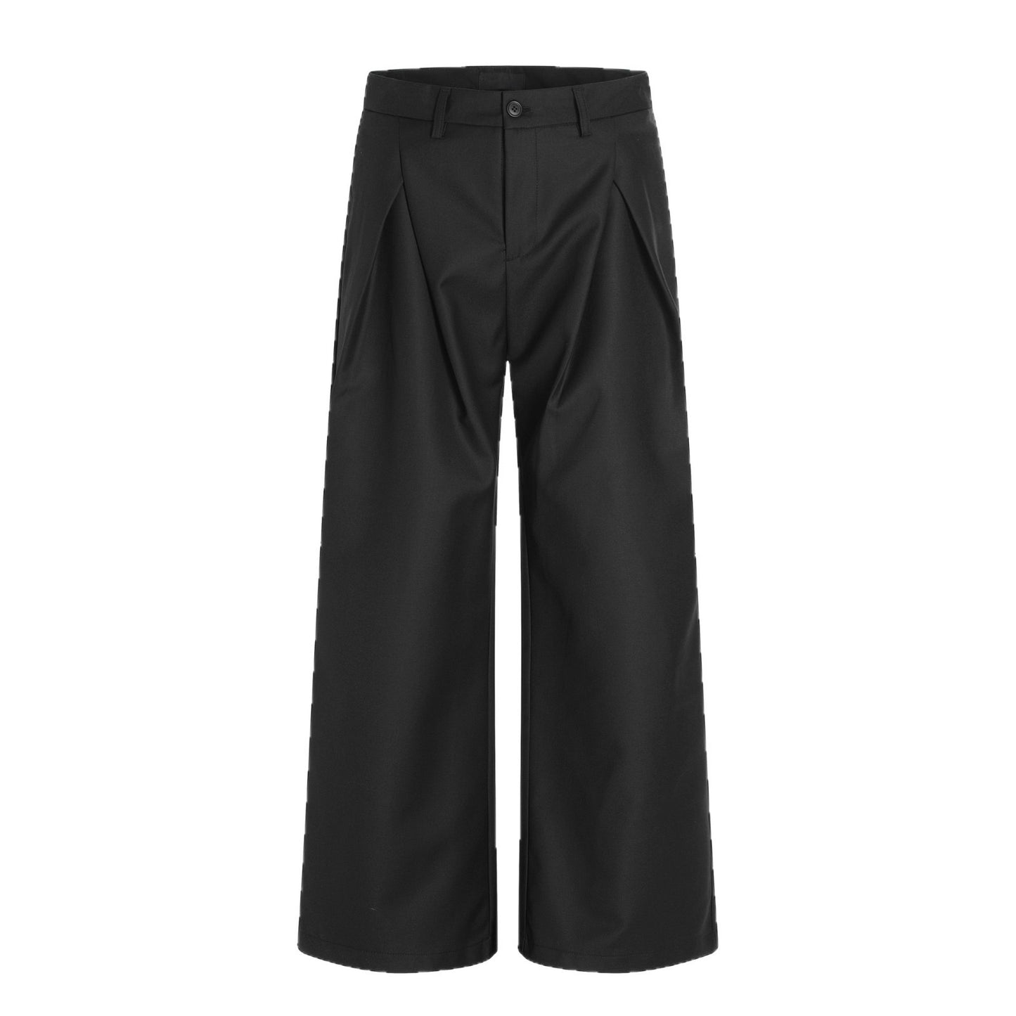 Vintage Pleated Wide-Leg Trousers Loose Fit Oversized Casual Straight Leg Unisex Long Pants