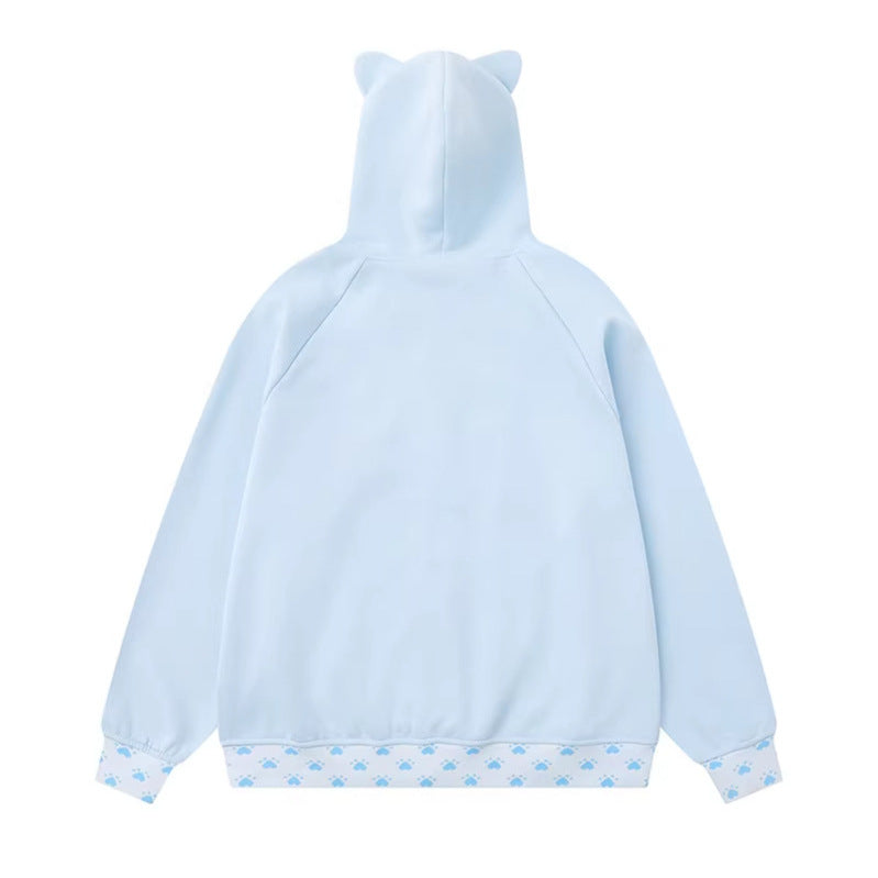 Hoodie Unisex Casual Loose Oversized Zip-Up Sweatshirt