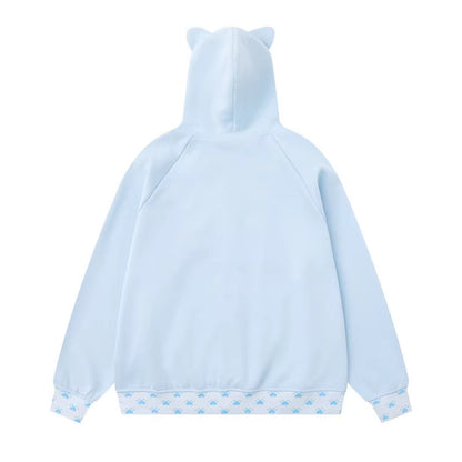 Hoodie Unisex Casual Loose Oversized Zip-Up Sweatshirt