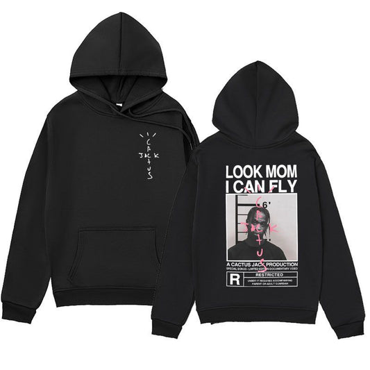Spring and Autumn Plush Cross border Men's JACK Series Hoodies LOOK MOMICAN FLY Hoodies Hoodies