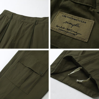 Loose Oversized Wide-leg Cargo Pants Unisex Versatile Straight Leg