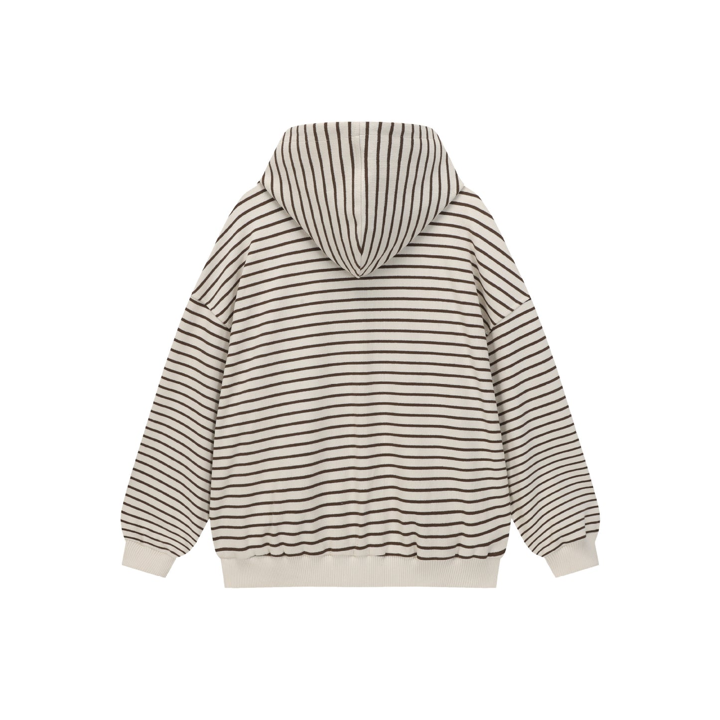 Striped Hooded Oversized Unisex Sweatshirt with Loose Fit