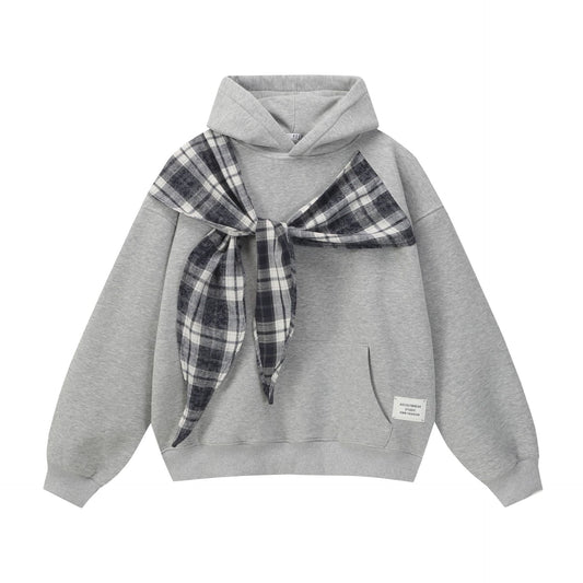 Bow tie fake two hoodies