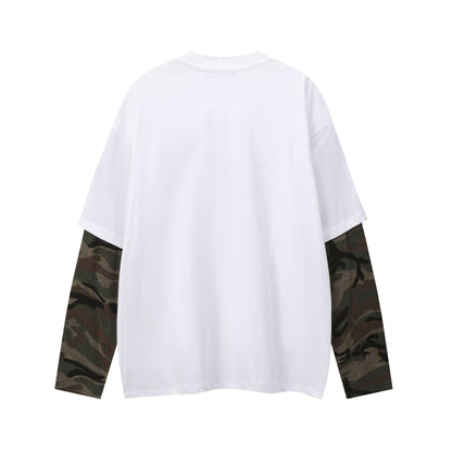 Camouflage fake two hoodies