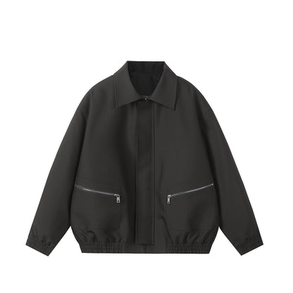 Design Cleanfit Retro Oversized Utility Jacket Unisex Short Outerwear