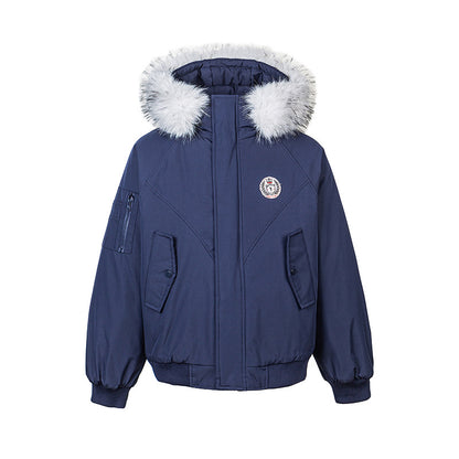 Oversized Fur Collar Long Sleeve Unisex Loose Fit Parka